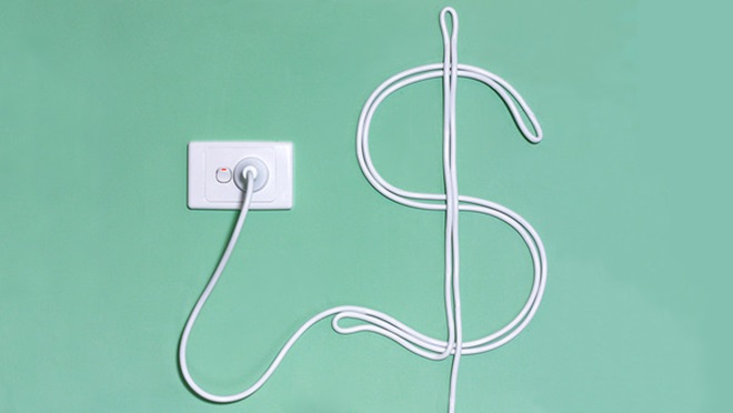 power cord dollar symbol